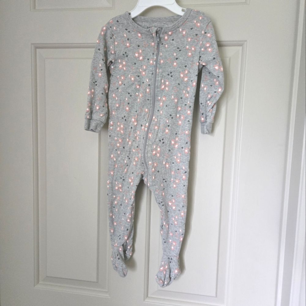 Petit Lem Gray and Pink Sleeper / Pajama